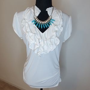 Ruffled short sleeve top